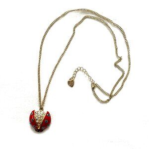 Betsey Johnson Ladybug Pendant Necklace